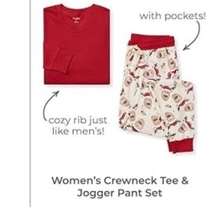 Burt's Bee Family Pajamas - Guide My Sleigh Print